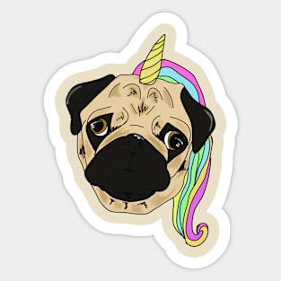 Pug Unicorn Sticker